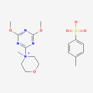molecular formula C17H24N4O6S B1255759 4-(4,6-Dimethoxy-1,3,5-triazin-2-yl)-4-methylmorpholinium toluene-4-sulfonate 