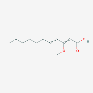 molecular formula C12H20O3 B12557602 3-Methoxyundeca-2,4-dienoic acid CAS No. 143724-88-3