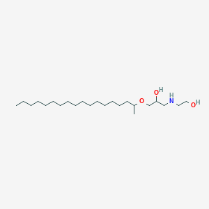 molecular formula C23H49NO3 B12557604 1-[(2-Hydroxyethyl)amino]-3-[(octadecan-2-yl)oxy]propan-2-ol CAS No. 188451-19-6