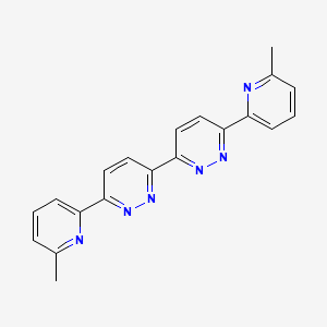 molecular formula C20H16N6 B12557620 6,6'-Bis(6-methyl-pyridin-2-yl)-3,3'-bipyridazine CAS No. 161405-79-4