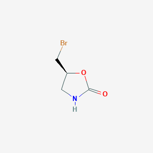 molecular formula C4H6BrNO2 B12557685 (5S)-5-(Bromomethyl)-1,3-oxazolidin-2-one CAS No. 169048-78-6