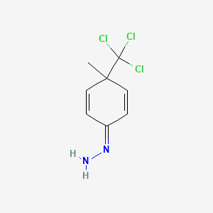 molecular formula C8H9Cl3N2 B12557688 [4-Methyl-4-(trichloromethyl)cyclohexa-2,5-dien-1-ylidene]hydrazine CAS No. 193825-11-5