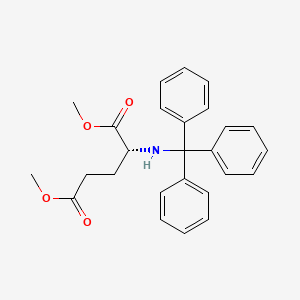 molecular formula C26H27NO4 B12557696 Dimethyl N-(triphenylmethyl)-D-glutamate CAS No. 192803-60-4