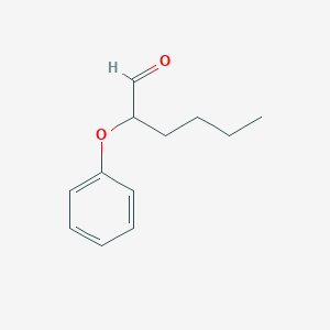 molecular formula C12H16O2 B12557698 Hexanal, 2-phenoxy- CAS No. 158745-55-2