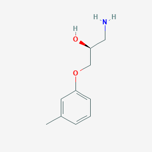 molecular formula C10H15NO2 B12557716 2-Propanol, 1-amino-3-(3-methylphenoxy)-, (2S)- CAS No. 189244-67-5