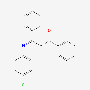 (3E)-3-[(4-Chlorophenyl)imino]-1,3-diphenylpropan-1-one