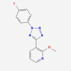 molecular formula C13H10FN5O B1255777 3-[2-(4-Fluorophenyl)-5-tetrazolyl]-2-methoxypyridine 