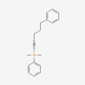 Dimethyl(phenyl)(5-phenylpent-1-yn-1-yl)silane