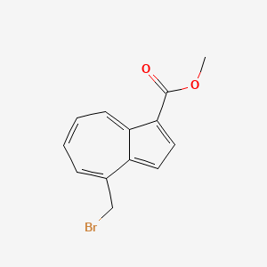 molecular formula C13H11BrO2 B12557773 Methyl 4-(bromomethyl)azulene-1-carboxylate CAS No. 142169-63-9