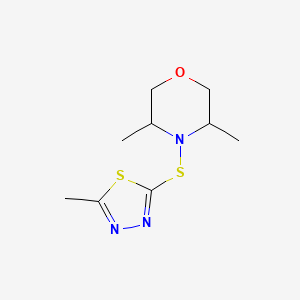 3,5-Dimethyl-4-[(5-methyl-1,3,4-thiadiazol-2-yl)sulfanyl]morpholine