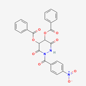 1-(4-Nitrobenzoyl)-3,6-dioxohexahydropyridazine-4,5-diyl dibenzoate