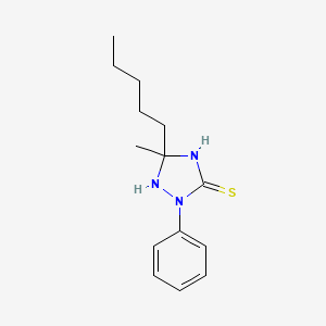 molecular formula C14H21N3S B1255782 5-Methyl-5-pentyl-2-phenyl-1,2,4-triazolidine-3-thione 