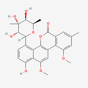molecular formula C27H28O9 B1255787 Chrysomycin B 