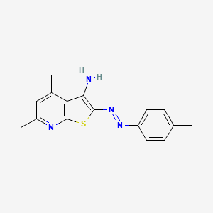 4,6-Dimethyl-2-[2-(4-methylphenyl)hydrazinylidene]thieno[2,3-b]pyridin-3(2H)-imine