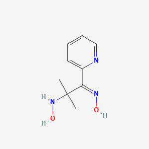 molecular formula C9H13N3O2 B12557897 (NZ)-N-[2-(hydroxyamino)-2-methyl-1-pyridin-2-ylpropylidene]hydroxylamine 