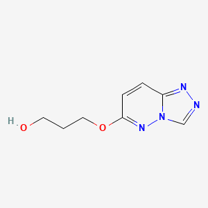 molecular formula C8H10N4O2 B12557900 3-[([1,2,4]Triazolo[4,3-b]pyridazin-6-yl)oxy]propan-1-ol CAS No. 143357-76-0