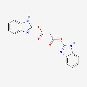 molecular formula C17H12N4O4 B12557915 Bis[(1H-benzimidazol-2-yl)] propanedioate CAS No. 143661-33-0