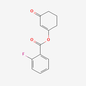 molecular formula C13H11FO3 B12557941 Benzoic acid, 2-fluoro-, 3-oxo-1-cyclohexen-1-yl ester CAS No. 193410-72-9