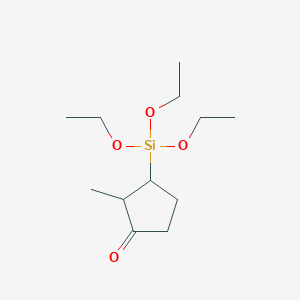 molecular formula C12H24O4Si B12557946 2-Methyl-3-(triethoxysilyl)cyclopentan-1-one CAS No. 150502-29-7