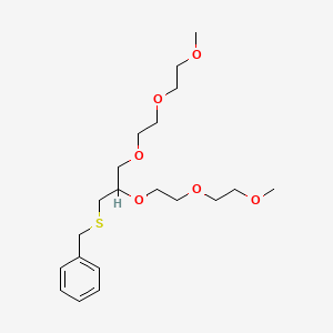 molecular formula C20H34O6S B12557952 9-[(Benzylsulfanyl)methyl]-2,5,8,11,14,17-hexaoxaoctadecane CAS No. 143994-82-5