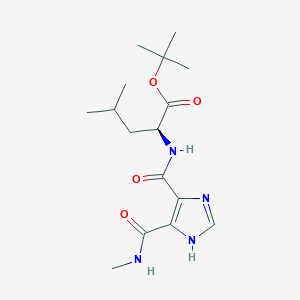 molecular formula C16H26N4O4 B1255797 (2S)-4-methyl-2-[[[5-(methylcarbamoyl)-1H-imidazol-4-yl]-oxomethyl]amino]pentanoic acid tert-butyl ester 