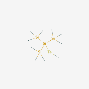 molecular formula C10H30Si4Te B12557975 1,1,1,3,3,3-Hexamethyl-2-(methyltellanyl)-2-(trimethylsilyl)trisilane CAS No. 143183-00-0