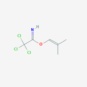 molecular formula C6H8Cl3NO B12557985 2-Methylprop-1-en-1-yl 2,2,2-trichloroethanimidate CAS No. 146096-45-9