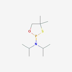 molecular formula C10H22NOPS B12558000 4,4-Dimethyl-N,N-di(propan-2-yl)-1,3,2-oxathiaphospholan-2-amine CAS No. 145498-59-5