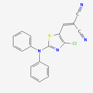 {[4-Chloro-2-(diphenylamino)-1,3-thiazol-5-yl]methylidene}propanedinitrile