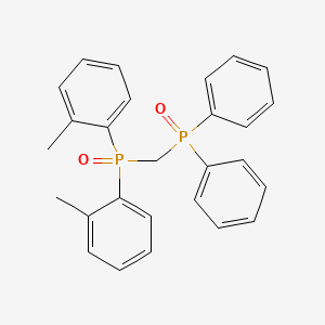 molecular formula C27H26O2P2 B12558054 {[Bis(2-methylphenyl)phosphoryl]methyl}(oxo)diphenyl-lambda~5~-phosphane CAS No. 143500-15-6