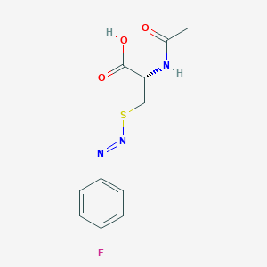 N-Acetyl-S-[(E)-(4-fluorophenyl)diazenyl]-D-cysteine