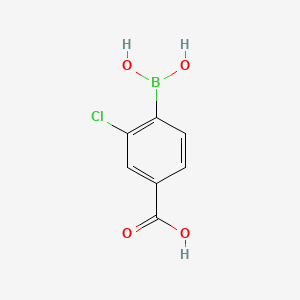 molecular formula C7H6BClO4 B1255806 4-羧基-2-氯苯硼酸 CAS No. 851335-09-6