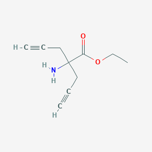 molecular formula C10H13NO2 B12558077 Ethyl 2-amino-2-(prop-2-yn-1-yl)pent-4-ynoate CAS No. 191215-36-8