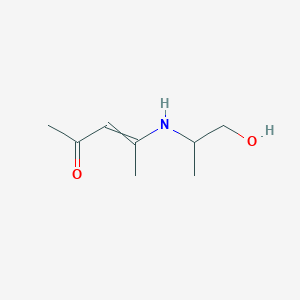 molecular formula C8H15NO2 B12558117 4-[(1-Hydroxypropan-2-yl)amino]pent-3-en-2-one CAS No. 185341-36-0