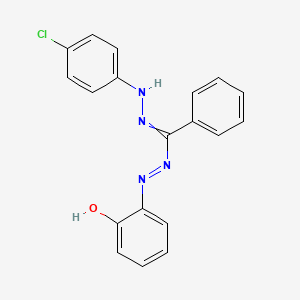 molecular formula C19H15ClN4O B12558152 N''-(4-Chlorophenyl)-N'-(6-oxocyclohexa-2,4-dien-1-ylidene)benzenecarbohydrazonohydrazide CAS No. 144256-07-5