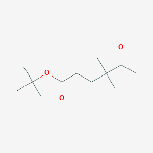 molecular formula C12H22O3 B12558166 Tert-butyl 4,4-dimethyl-5-oxohexanoate CAS No. 143663-88-1