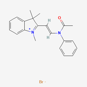 N-phenyl-N-[(E)-2-(1,3,3-trimethylindol-1-ium-2-yl)ethenyl]acetamide;bromide