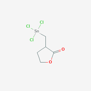 molecular formula C5H7Cl3O2Sn B12558241 3-[(Trichlorostannyl)methyl]oxolan-2-one CAS No. 143939-03-1