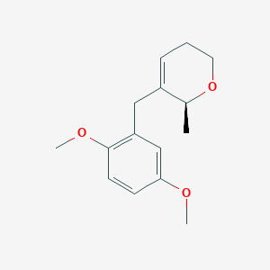 molecular formula C15H20O3 B12558247 (6S)-5-[(2,5-dimethoxyphenyl)methyl]-6-methyl-3,6-dihydro-2H-pyran CAS No. 192374-83-7