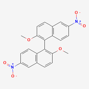 molecular formula C22H16N2O6 B12558267 2,2'-Dimethoxy-6,6'-dinitro-1,1'-binaphthalene CAS No. 191721-49-0