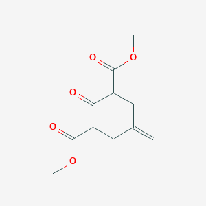 molecular formula C11H14O5 B12558285 1,3-Cyclohexanedicarboxylic acid, 5-methylene-2-oxo-, dimethyl ester CAS No. 177701-70-1