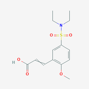 molecular formula C14H19NO5S B12558298 3-[5-(Diethylsulfamoyl)-2-methoxyphenyl]prop-2-enoic acid CAS No. 188634-48-2