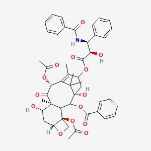 molecular formula C47H51NO14 B1255830 beta-(Benzoylamino)-alpha-hydroxy-6,12b-bis(acetyloxy)-12-(benzoyloxy)-2aR,3,4S,4aS,5,6R,9S,10,11S,12S,12aR,12bS-dodecahydro-4,11-dihydroxy-4a,8,13,13-tetramethyl-5-oxo-7,11-methano-1H-cyclodeca[3,4]benz[1,2-b]oxet-9-yl ester, benzenepropanoic acid 