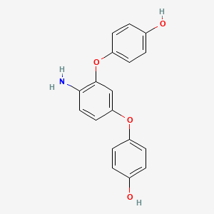 molecular formula C18H15NO4 B12558307 4,4'-[(4-Amino-1,3-phenylene)bis(oxy)]diphenol CAS No. 143131-44-6