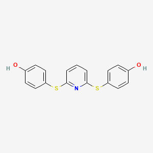 4-[6-(4-Hydroxyphenyl)sulfanylpyridin-2-yl]sulfanylphenol