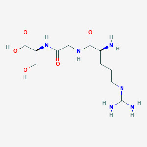 molecular formula C11H22N6O5 B12558316 L-Serine, L-arginylglycyl- CAS No. 158734-09-9