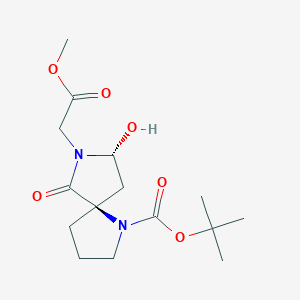 tert-butyl (5R,8R)-8-hydroxy-7-(2-methoxy-2-oxoethyl)-6-oxo-1,7-diazaspiro[4.4]nonane-1-carboxylate