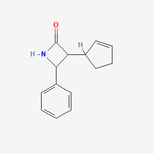 molecular formula C14H15NO B12558365 3-(Cyclopent-2-en-1-yl)-4-phenylazetidin-2-one CAS No. 142849-29-4