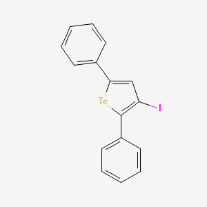 molecular formula C16H11ITe B12558369 Tellurophene, 3-iodo-2,5-diphenyl- CAS No. 142179-06-4