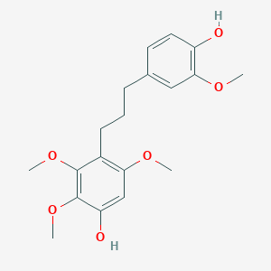 molecular formula C19H24O6 B1255839 4-(3-(4-Hydroxy-3-methoxyphenyl)propyl)-2,3,5-trimethoxyphenol CAS No. 912957-28-9